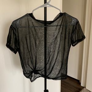 Black Mesh Tee